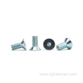 grade 8.8 blue white zinc hex socket flat head screw